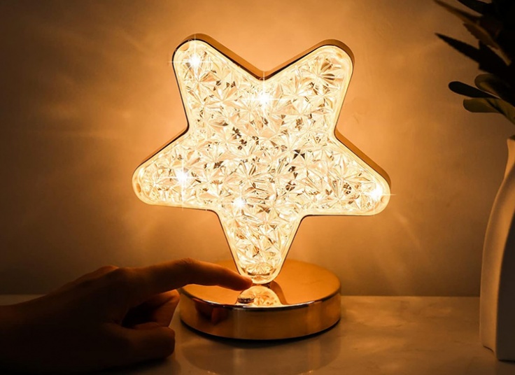 آباژور شارژی مدل کریستالی