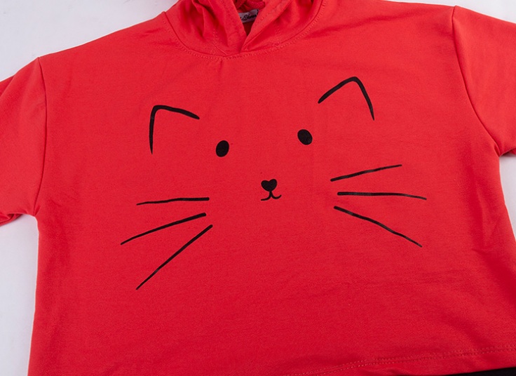 هودی کلاهدار زنانه طرح Cat