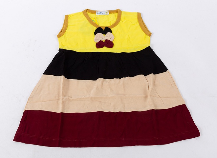 سارافون دخترانه پرچمی پاپیون دار