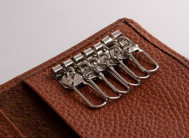 کیف جاکلیدی چرم طبیعی