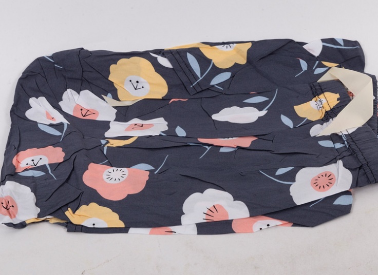 شلوار نخی گلدار PR