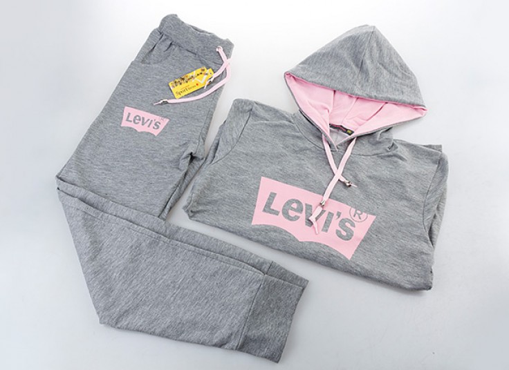 ست سویشرت کلاه دار و شلوار طرح levis