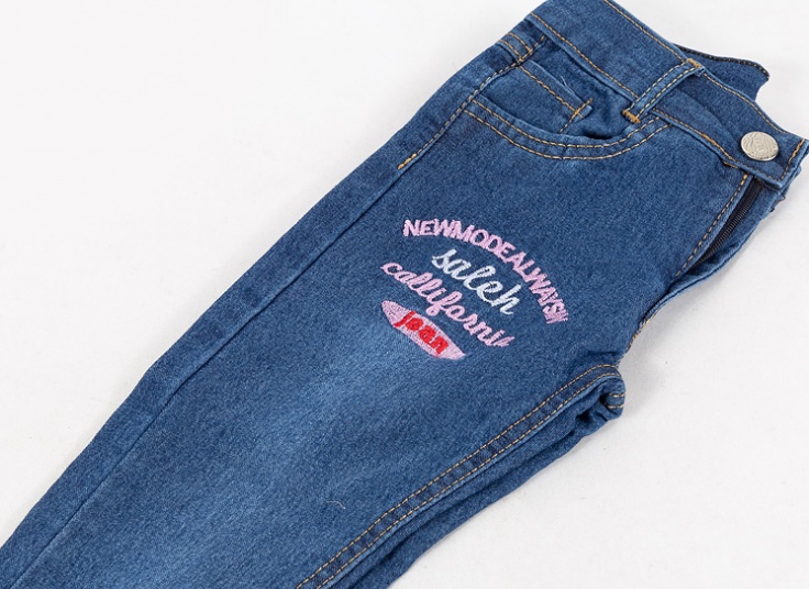 شلوار جین دخترانه گلدوزی