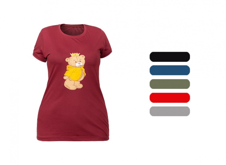 تیشرت زنانه تکه دوزی طرح خرس