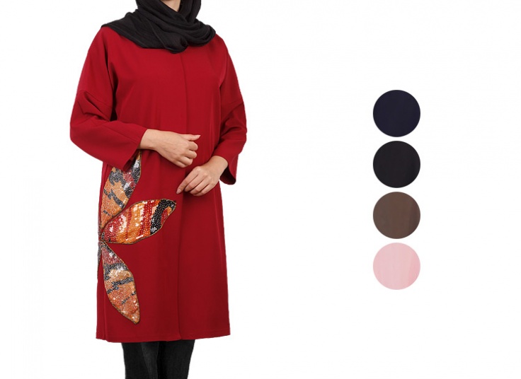 مانتو کرپ زنانه Floreado