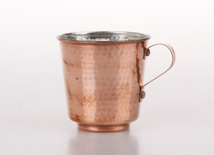 لیوان مسی دسته دار