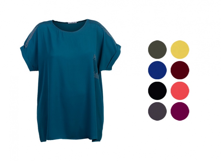 تیشرت حریر کرپ سایز بزرگ jewelled