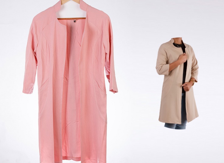 مانتو جلو باز زنانه Crepe