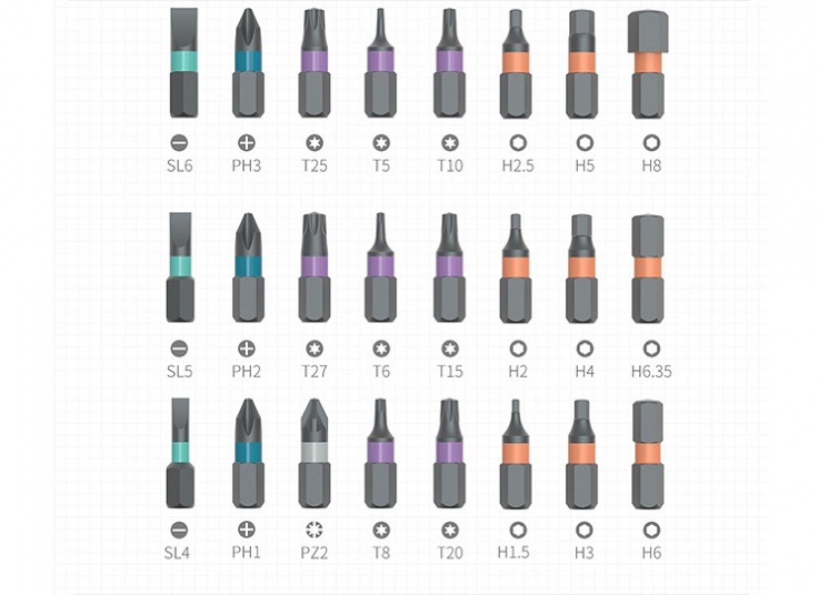 آچار بکس و پیچ گوشتی جغجغه ای 24 عددی Xiaomi DUKA