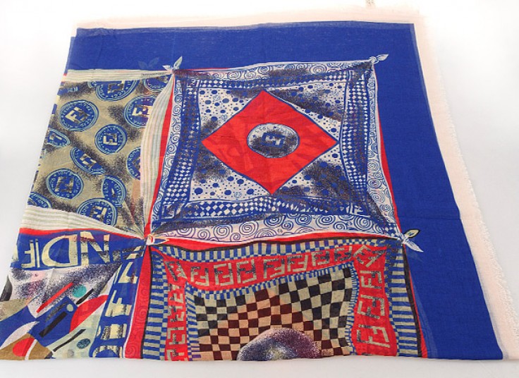 روسری ابریشم نخ طرح Fendi