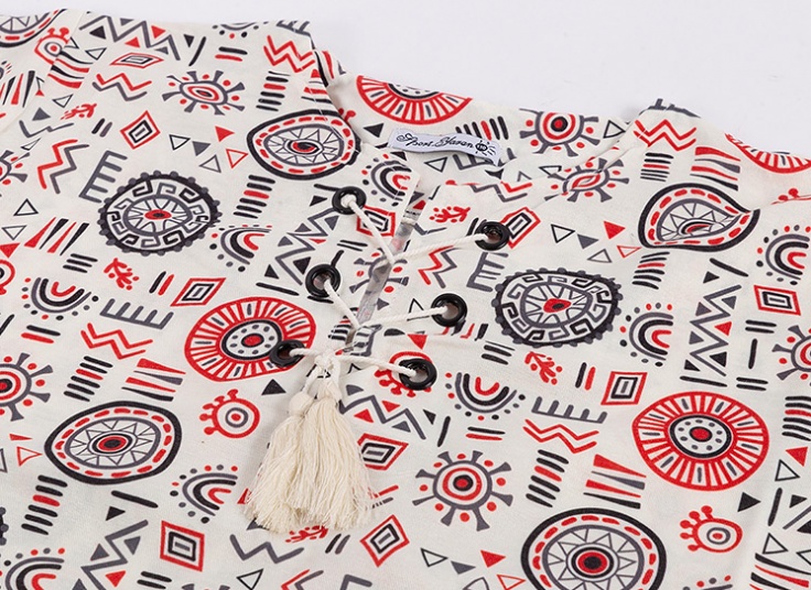 تونیک طرحدار جلو بسته