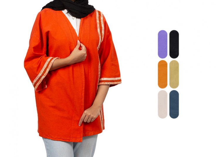 مانتو کنفی جلو باز مدل 15847