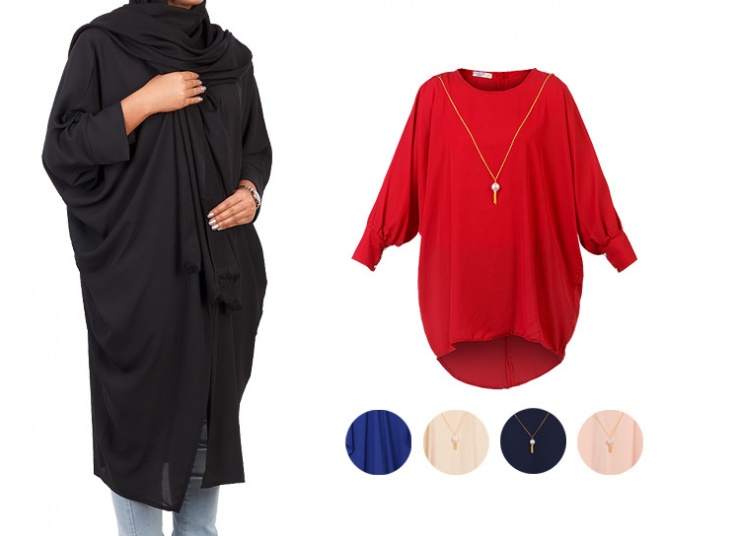 مانتو حریر کرپ Voguish