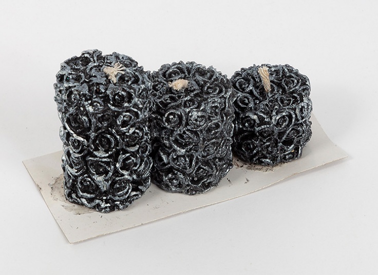 شمع استوانه ای گل رز