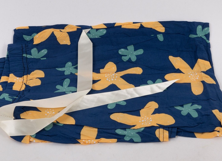 شلوار نخی گلدار PR