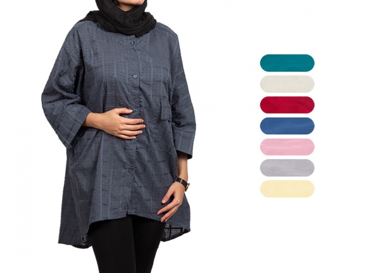 شومیز مانتویی حریر زنانه