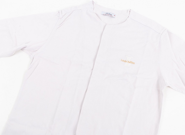 پیراهن مردانه یقه گرد طرح LV