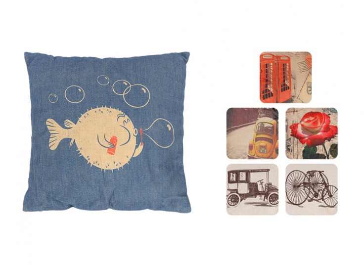 کوسن طرح دار کنفی