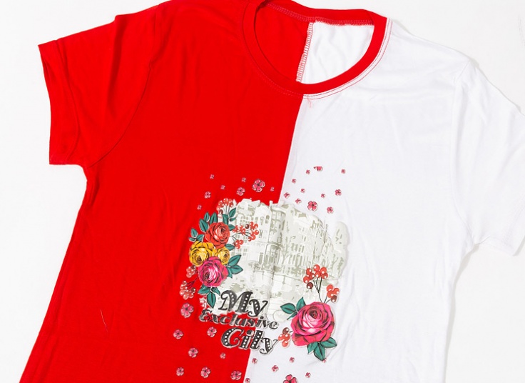 تیشرت زنانه طرح گل