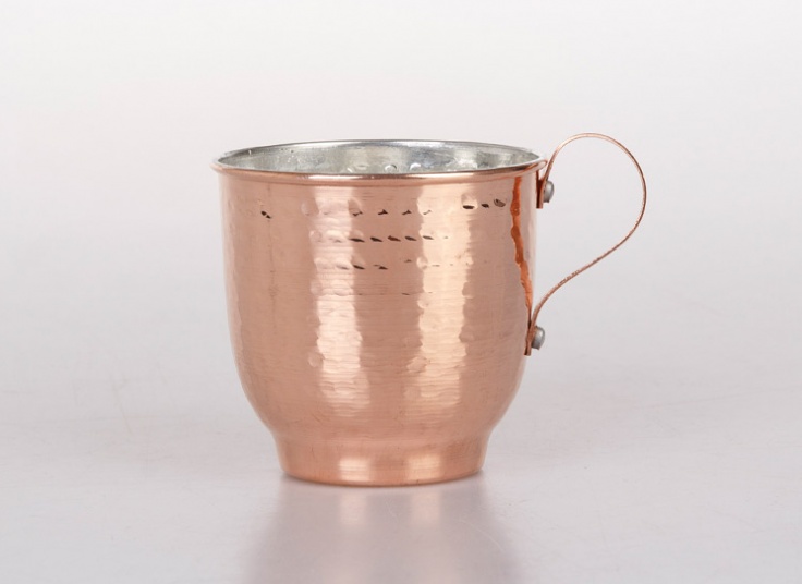 لیوان مسی دسته دار