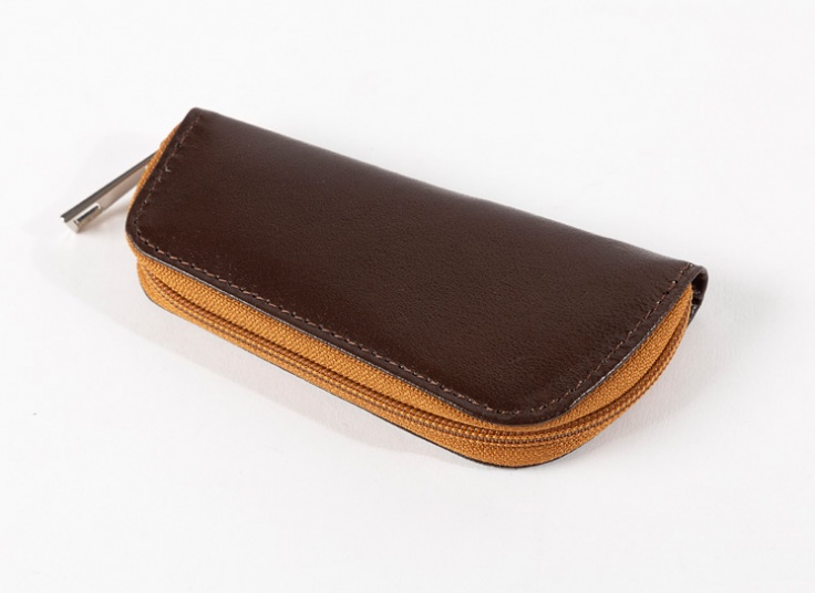 جا کلیدی چرمی زیپ دار