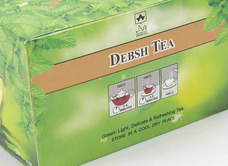 چای سبز کیسه ای دبش با طعم نعناع