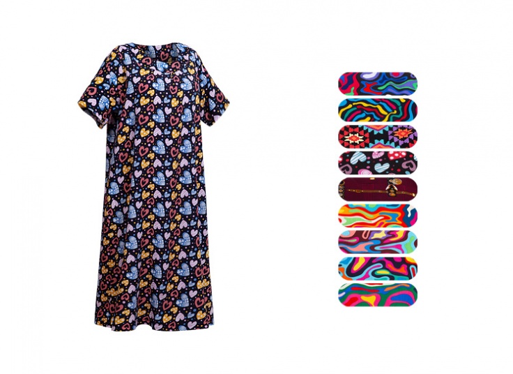 پیراهن ساحلی آستین کوتاه