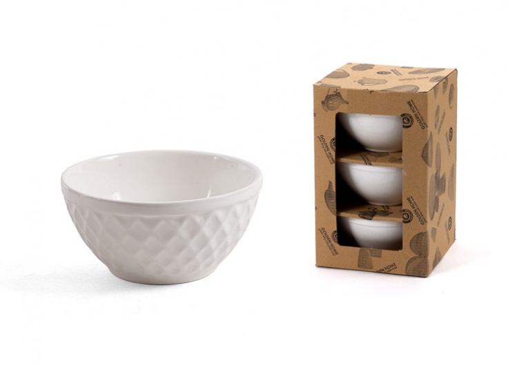 کاسه 3تایی سفید GOLDEN HOME