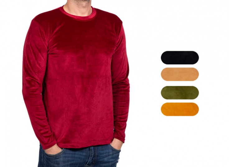 بلوز مردانه مخمل طرح Zara