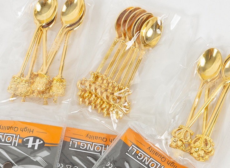 ست 6 عددی قاشق مربا خوری طلایی