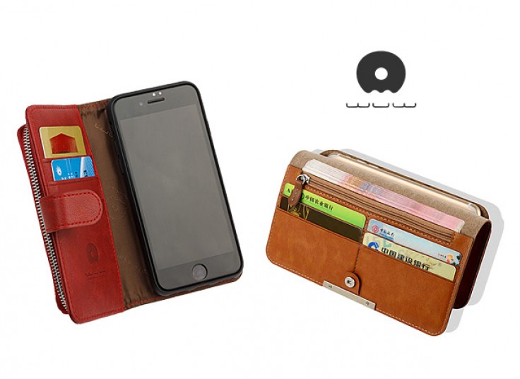 کیف پول و موبایل چرم WUW