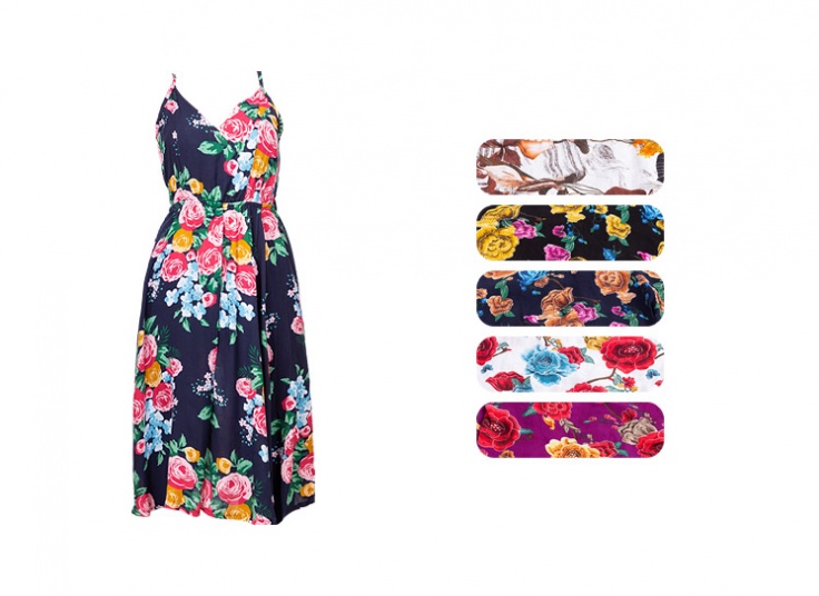 پیراهن ساحلی پشت بندی