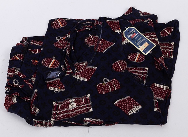 تاپ شلوارک نخی طرحدار