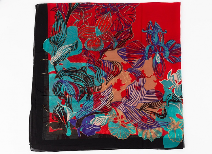 روسری گلدار زنانه