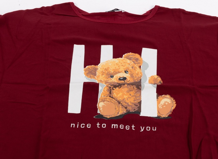 تاپ آستین افتاده چاپدار