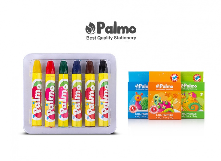 پاستل روغنی 6 رنگ Palmo