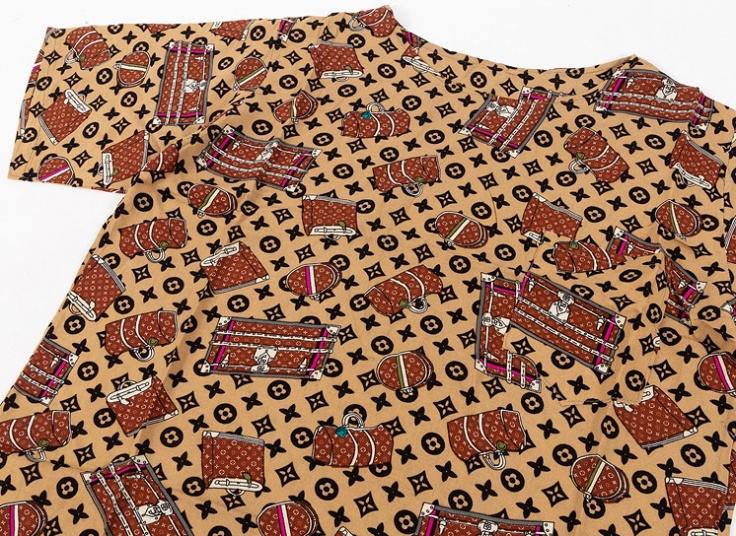 بلوز نخی سایز بزرگ جیب دار