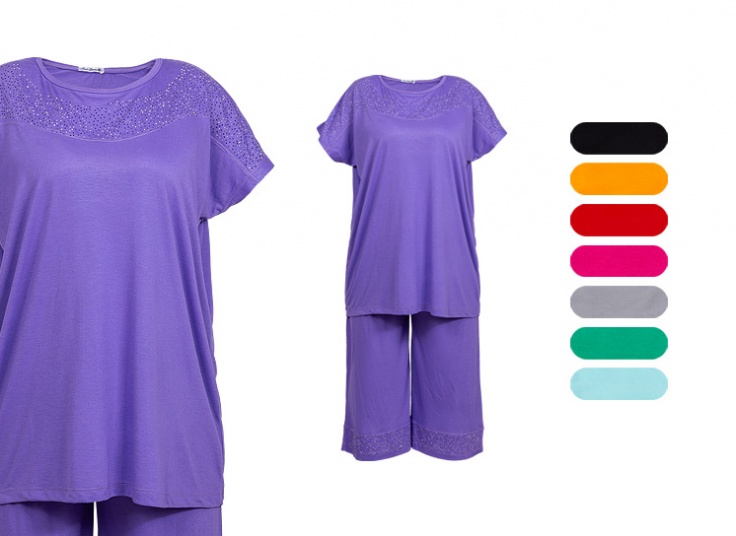 تاپ شلوارک سایز بزرگ کد 835