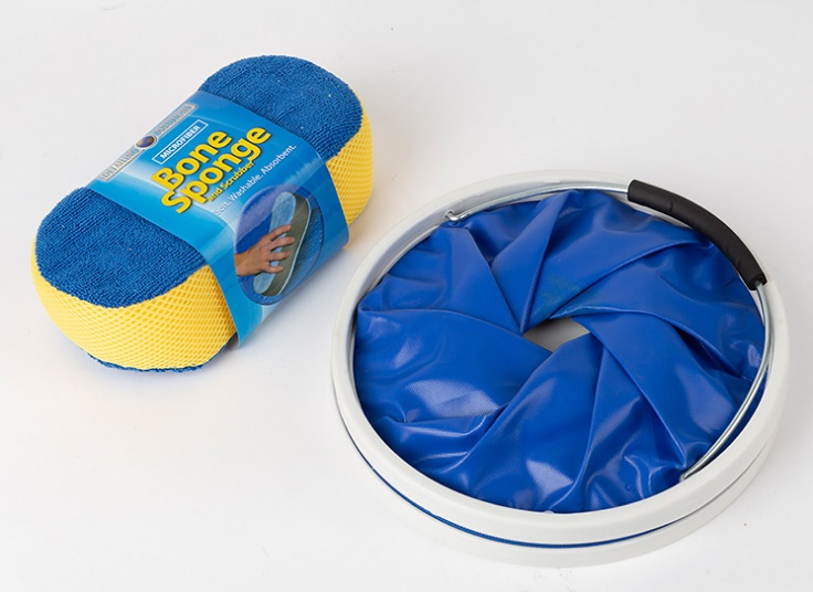 ست اسفنج و سطل تاشو