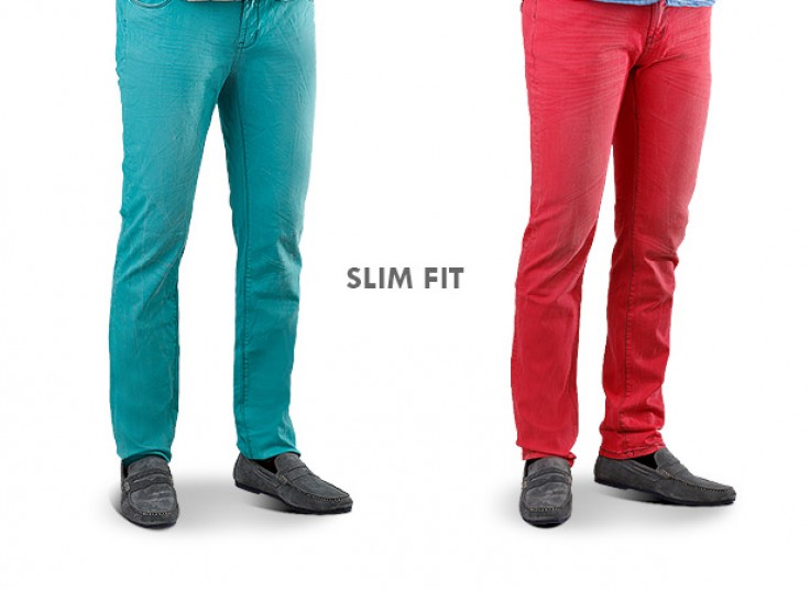 شلوار جین رنگی مردانه Slim Fit