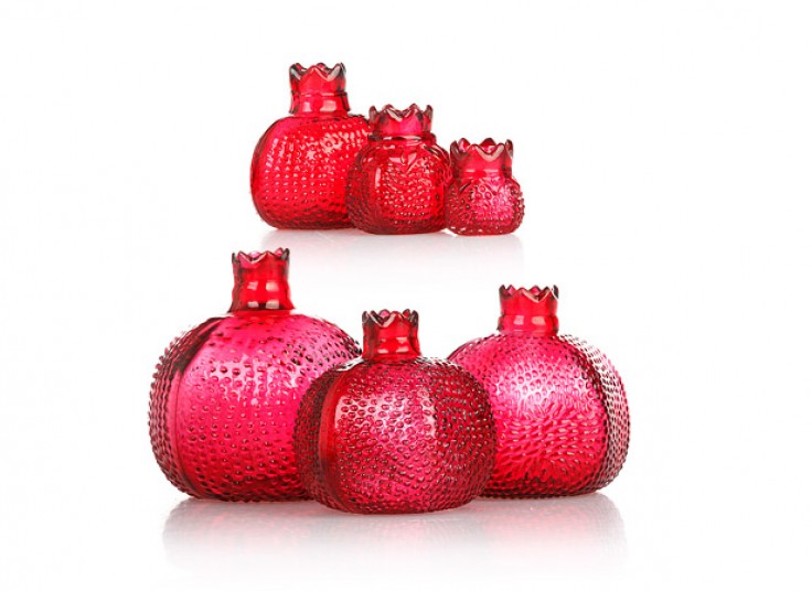 پکیج دکوری انار شیشه ای