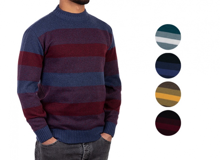 پلیور بافت مردانه STRIPE WIDE