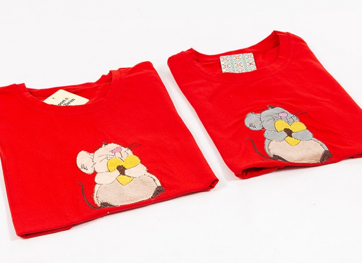 تیشرت زنانه تکه دوزی Mouse