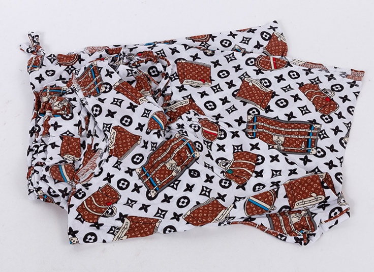 تاپ شلوارک نخی طرحدار