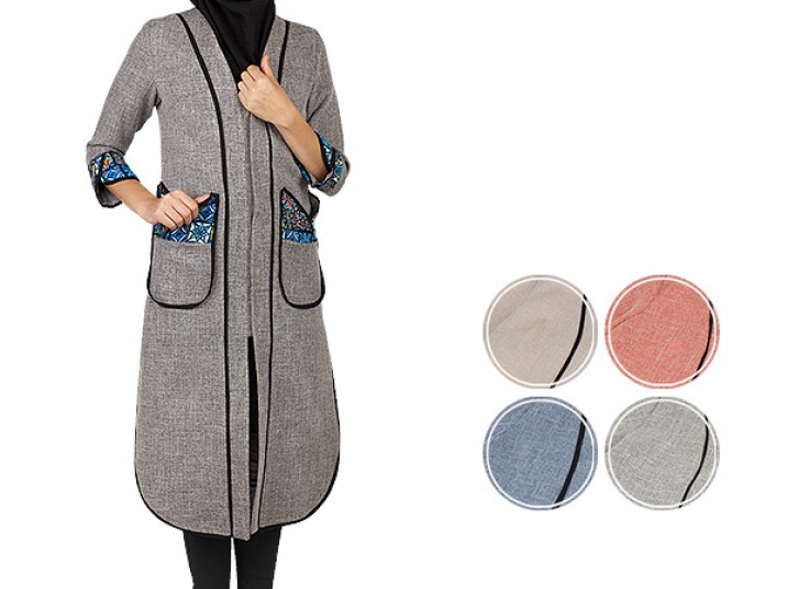 مانتو زنانه طرح جیب سنتی