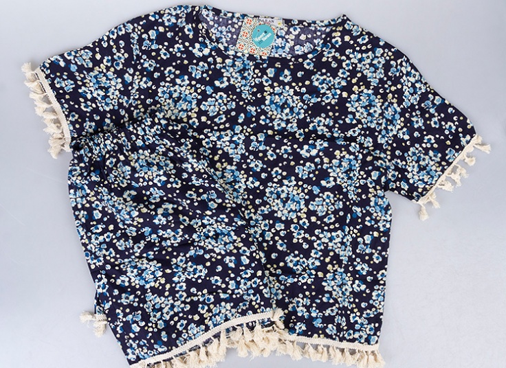 تیشرت و شلوارک نخی زنانه Tassel