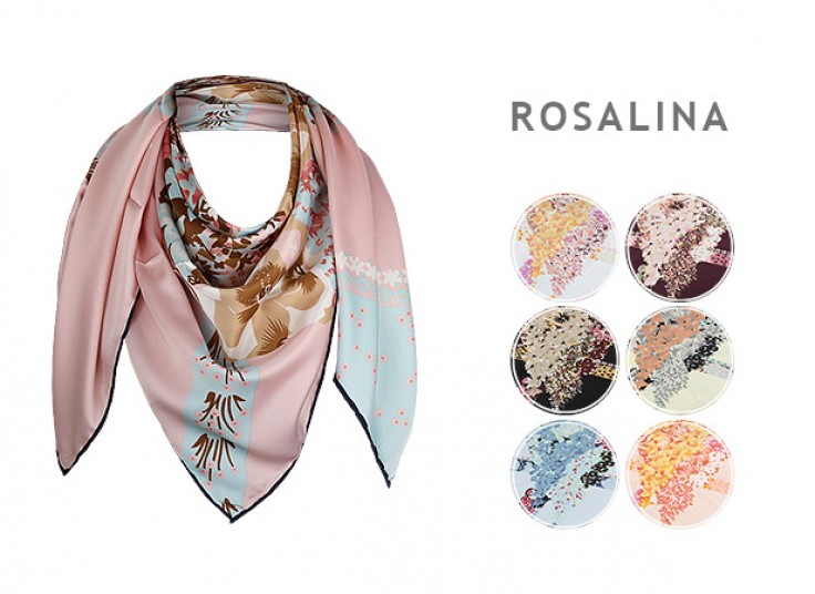 روسری ساتن ابریشم ROSALINA