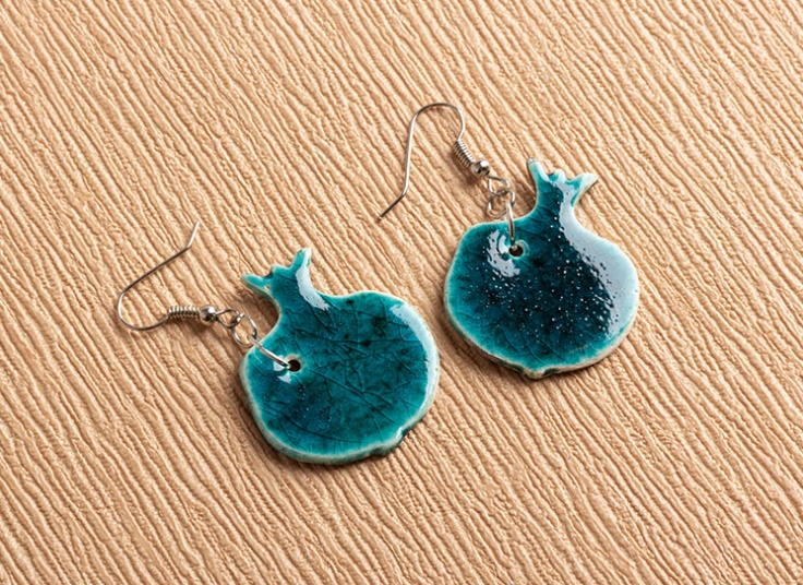 گوشواره سفالی انار