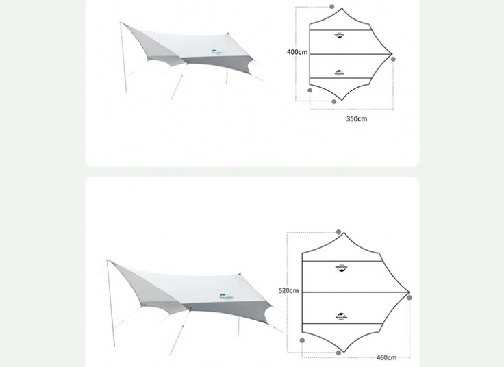 سایه بان کمپینگ NATUREHIKE مدل Rising Sun Canopy