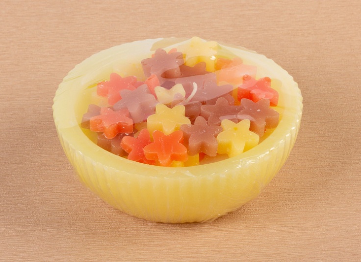 شمع کاسه ای مدل ستاره